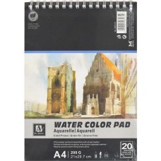 Альбом для акварели "Water Color Pad" 6003-W, А4, 20 листов 200 г/м²