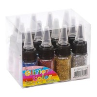 Блискітки для творчості COLOR-IT 150SP в баночці 12 кольорів