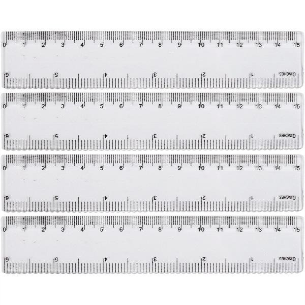 Линейка прозрачная Bambi 8815 пластиковая, 15 см(8815)