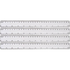 Лінійка прозора Bambi 8830, пластикова, 30 см (8830)