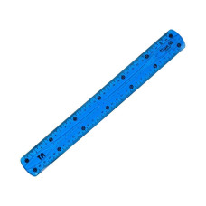 Лінійка неломайка ESA-0031 м'який пластик, 30 см Синій (ESA-0031(Blue))