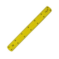 Лінійка неломайка ESA-0031 м'який пластик, 30 см Жовтий (ESA-0031(Yellow))