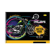 Скетчбук BLACK СБЧ-А4-24 А4, 24 листа Challange(СБЧ-А4-24-2)