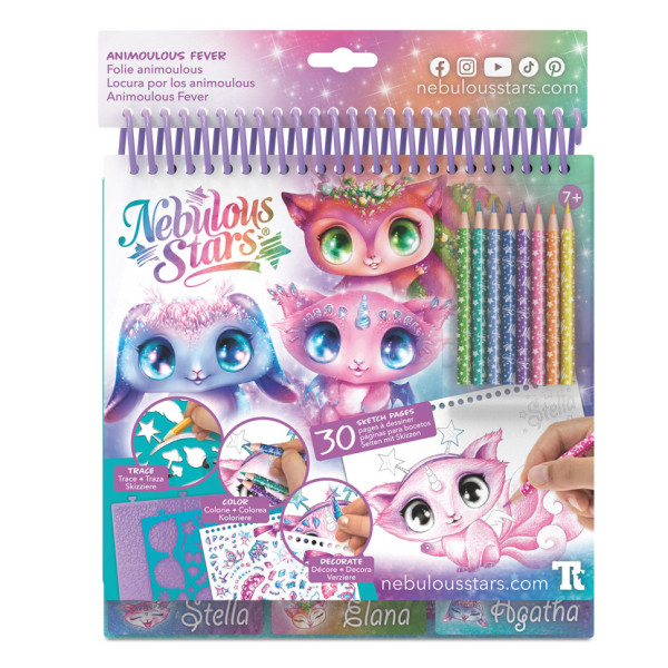 Набір для творчості Скетчбук: Зіркові друзі Nebulous Stars 11141 з олівцями (11141NS)