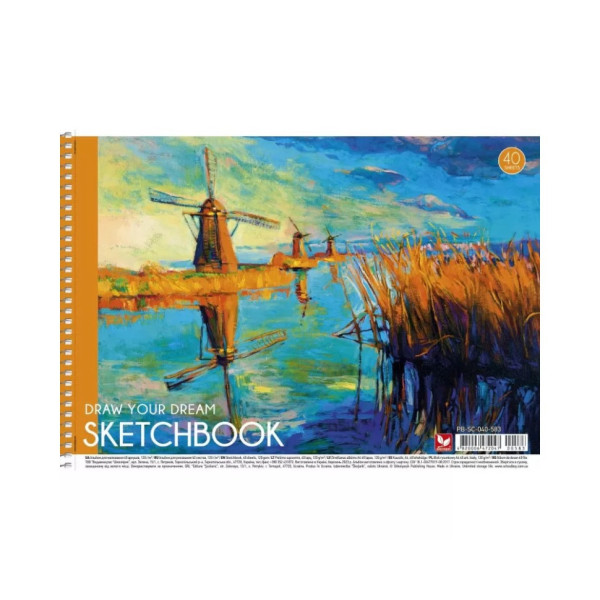 Альбом для малювання PB-SC-040-583-2 спіраль, 40 аркушів