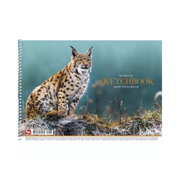 Альбом для малювання Animal PB-SC-030-287-2 спіраль, 30 аркушів