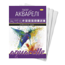 Набір паперу для акварелі А4 ПА-А4-10-2, 10 аркушів (ПА-А4-10-2)