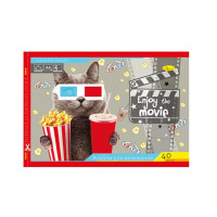 Альбом для малювання "Enjoy the movie" АП-0305-2, 40 аркушів, скоба з перфорацією (АП-0305-2)