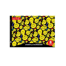 Альбом для малювання "Smile" A4 АП-0301-11, 8 аркушів, скоба з перефорацією (АП-0301-11)