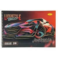 Альбом для малювання A4 АП-0306-8, 24 аркуші, пружина збоку (АП-0306-8)