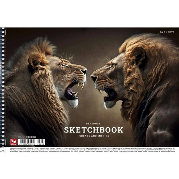 Альбом для малювання PB-SC-030-8008-1 спіраль 30 аркушів (PB-SC-030-8008-1)