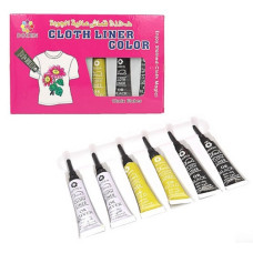 Набір фарб для одягу Dozen DSCN0673, 12 мл 6 шт (DSCN0673)