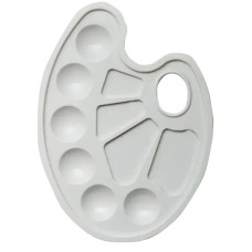 Палітра для малювання Біла ZiBi ZB.6923-12 пластик 225х161 мм (ZB.6923-12)