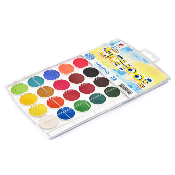 Акварельні фарби "Творчість" 400124, 32 кольори (400124)