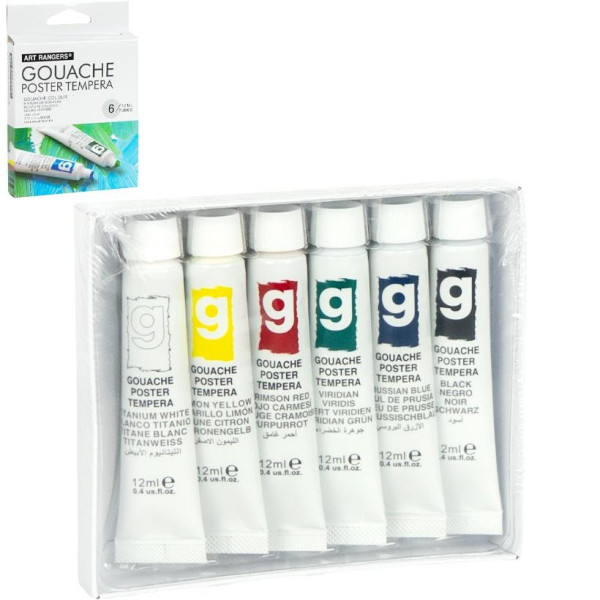 Набір гуашевих фарб "Art Ranger" EG0612C, 6 кольорів  (EG0612C)