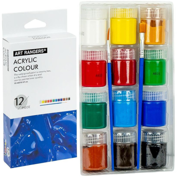 Фарби акварельні художні "Art Ranger" A12015-1, 15 мл, 12 кольорів  (A12015-1)