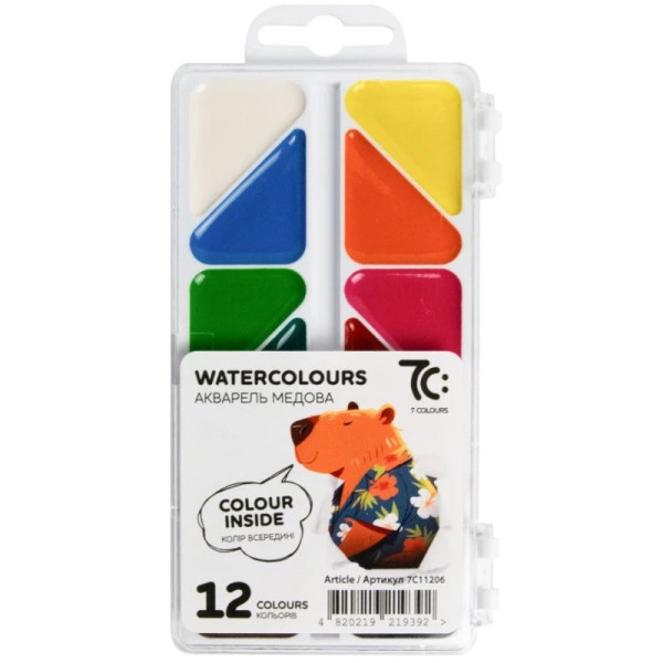 Дитячий набір фарб акварельних 7C11206, 12 кольорів (7C11206)
