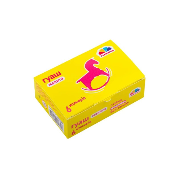 Детские гуашевые краски "Малыши" 100201, 6 цветов 10 мл(100201)