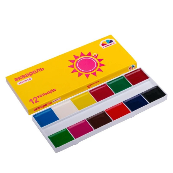 Акварель сухая "Палитра Малыши" 100102, 12 цветов(100102)