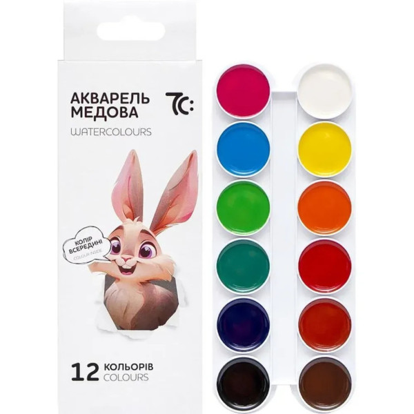Дитяча медова акварель 7C11202, 12 кольорів (7C11202)