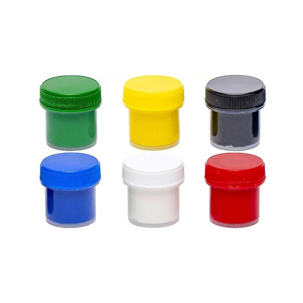 Дитячі гуашеві фарби 7C20601, 6 кольорів по 10 мл (7C20601)