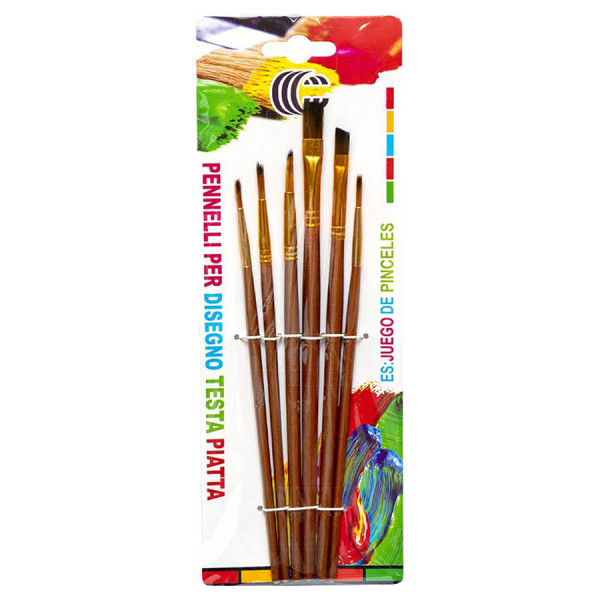 Набір пензликів для малювання "C" 1004-CIT 6 штук (1004-CIT)