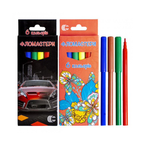 Дитячі Фломастери "Картон" COLOR-IT 950-6 6 кольорів