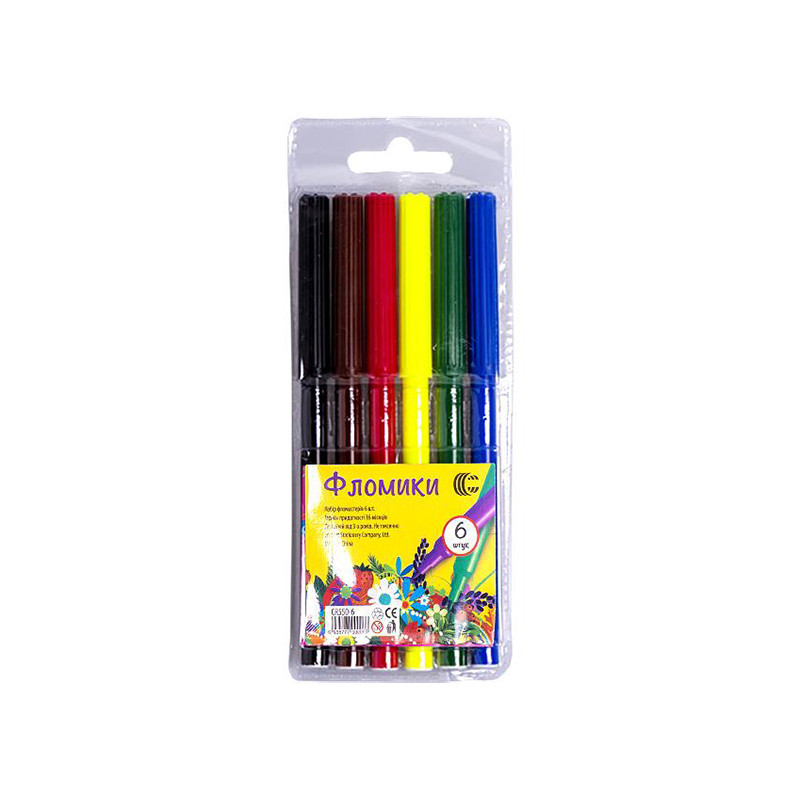 Дитячі Фломастери "Фломіки" COLOR-IT CR550-6 6 кольорів