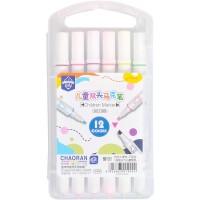 Фломастер двусторонний 12 цветов "Children Marker" 190-12 в пластиковой боксе222