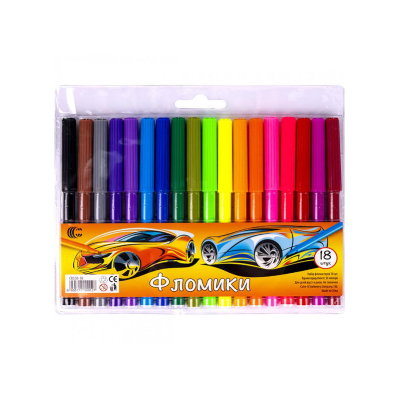 Дитячі Фломастери "Фломіки" COLOR-IT CR550-18 18 кольорів