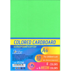 Набір двостороннього кольорового картону А4 852246, 10 аркушів (852246)