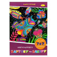 Набір кольорового паперу та картону А-4 АП-1301-01, 7+7 аркушів (АП-1301-01)