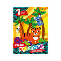 Набор цветного картона А4 Автоспорт АП-1102-8 двусторонний 7 листов(АП-1102-8)