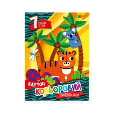 Набір кольорового картону А4 Автоспорт АП-1102-8 двосторонній 7 аркушів (АП-1102-8)