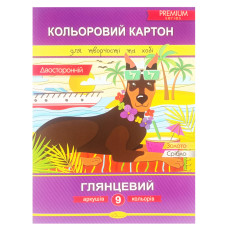 Набір двостороннього кольорового картону А4 АП-1106-2, 9 аркушів (АП-1106-2)