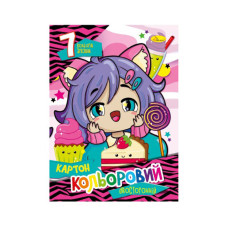 Набір кольорового картону А4 Автоспорт АП-1102-5 двосторонній 7 аркушів (АП-1102-5)