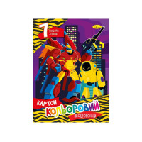 Набір кольорового картону А4 Автоспорт АП-1102-6 двосторонній 7 аркушів (АП-1102-6)