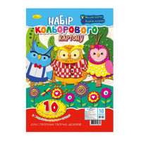 Набор цветного картона Совы АП-1104-1 формат А4, 10 цветов(АП-1104-1)