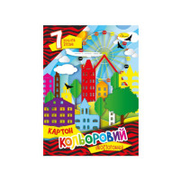 Набор цветного картона А4 Автоспорт АП-1102-7 двусторонний 7 листов(АП-1102-7)