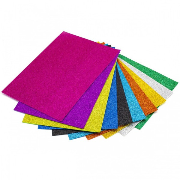 Набір кольорового фоамірану з глітером 200581, 1,8-2,0 мм, 10 штук (200581)