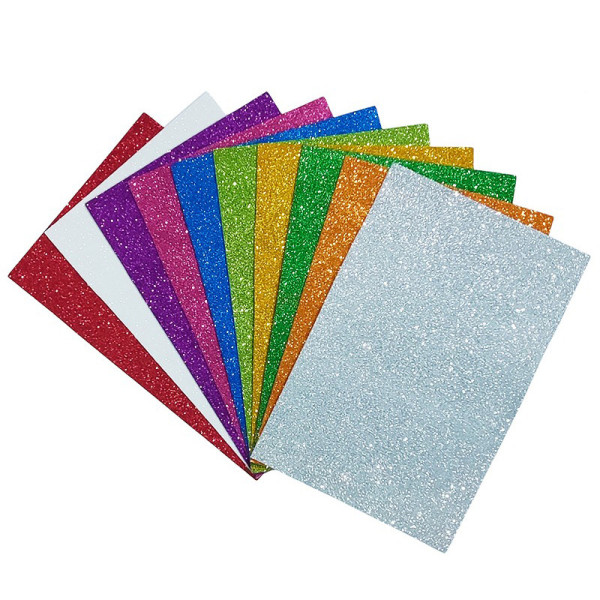 Набір кольорового фоамірану з глітером 17GLA4-MIX1, 1,7-0,1 мм 10 аркушів (17GLA4-MIX1)