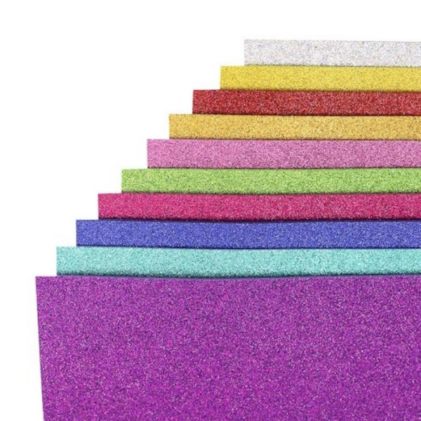 Набір кольорового фоамірану з глітером 17HA4-MIX 1,7-0,1 мм 10 аркушів (17HA4-MIX)