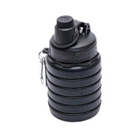 Пляшка складана для рідини FY-86 однотонна, силіконова 750 мл (FY-86(Black))