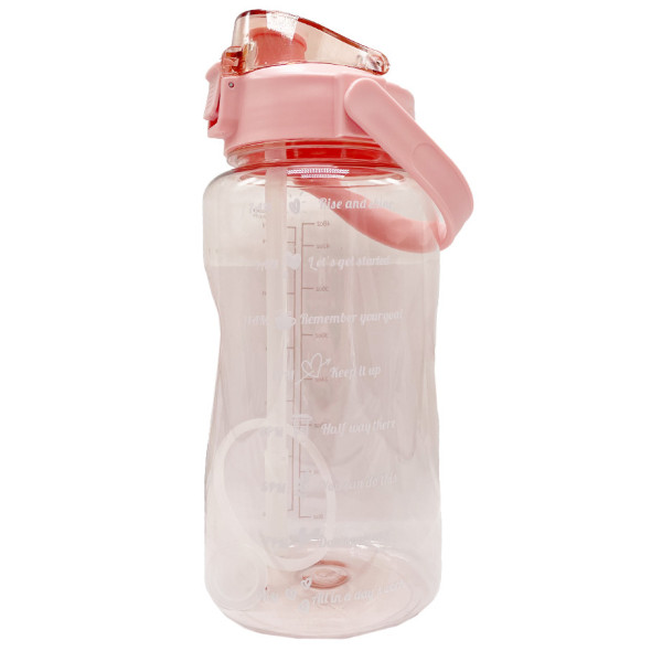 Пляшка для води 6917SP із трубочкою, пластик 1,5 літра (6917SP(Pink))