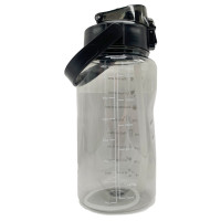 Пляшка для води 6917SP із трубочкою, пластик 1,5 літра (6917SP(Black))