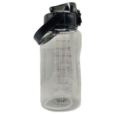 Пляшка для води 6917SP із трубочкою, пластик 1,5 літра (6917SP(Black))