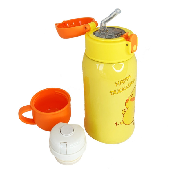 Термос-поільник з силіконовою трубочкою Курча MGZ-0315 (Chicken) 560 мл (MGZ-0315(Chicken))