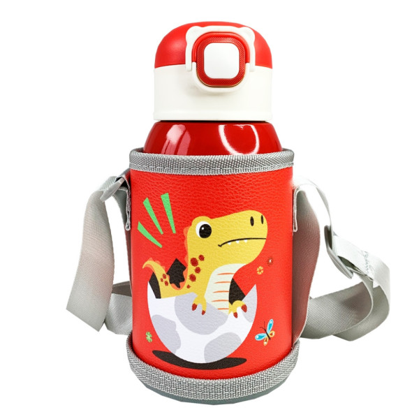 Термос-поїльник з силіконовою трубочкою Динозавр MGZ-0317-2, 500 мл (MGZ-0317-2)