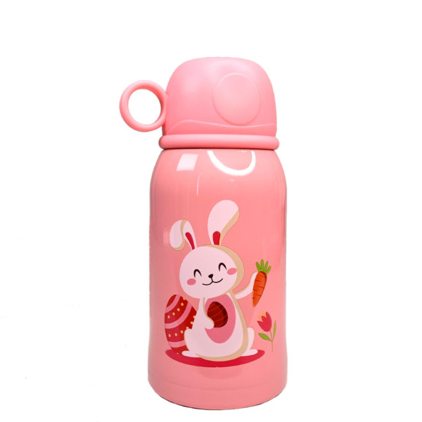 Термос-поїльник з силіконовою трубочкою Зайчик MGZ-0317-4, 500 мл (MGZ-0317-4)