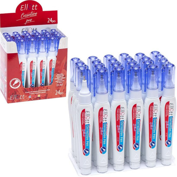 Коректор-ручка з металевим наконечником "Ellott" LT707-24, 8 мл (LT707-24)